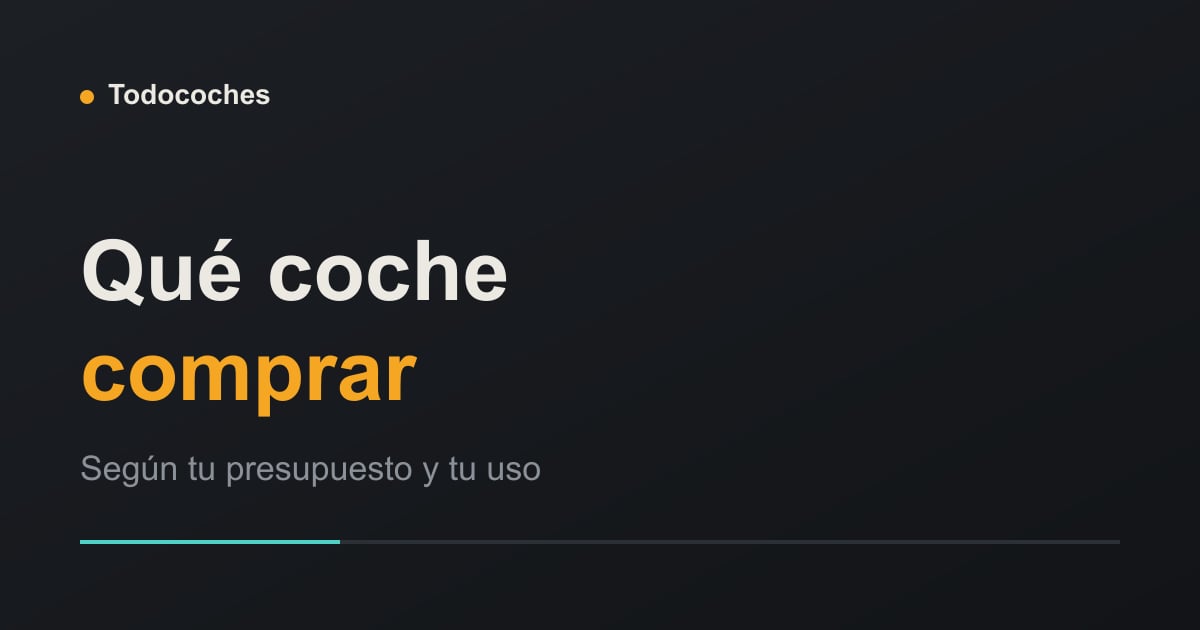 Buscador de coches: qué coche comprar según tu presupuesto