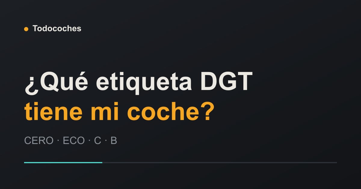 ¿Qué etiqueta de la DGT tiene mi coche? Calculadora