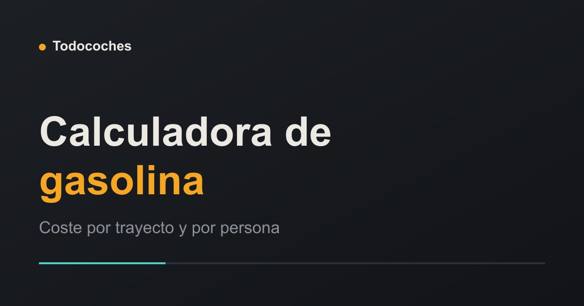 Calculadora de gasolina: cuánto cuesta tu viaje en coche