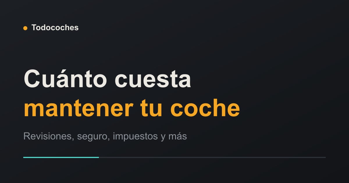 ¿Cuánto cuesta mantener tu coche al año? Calculadora